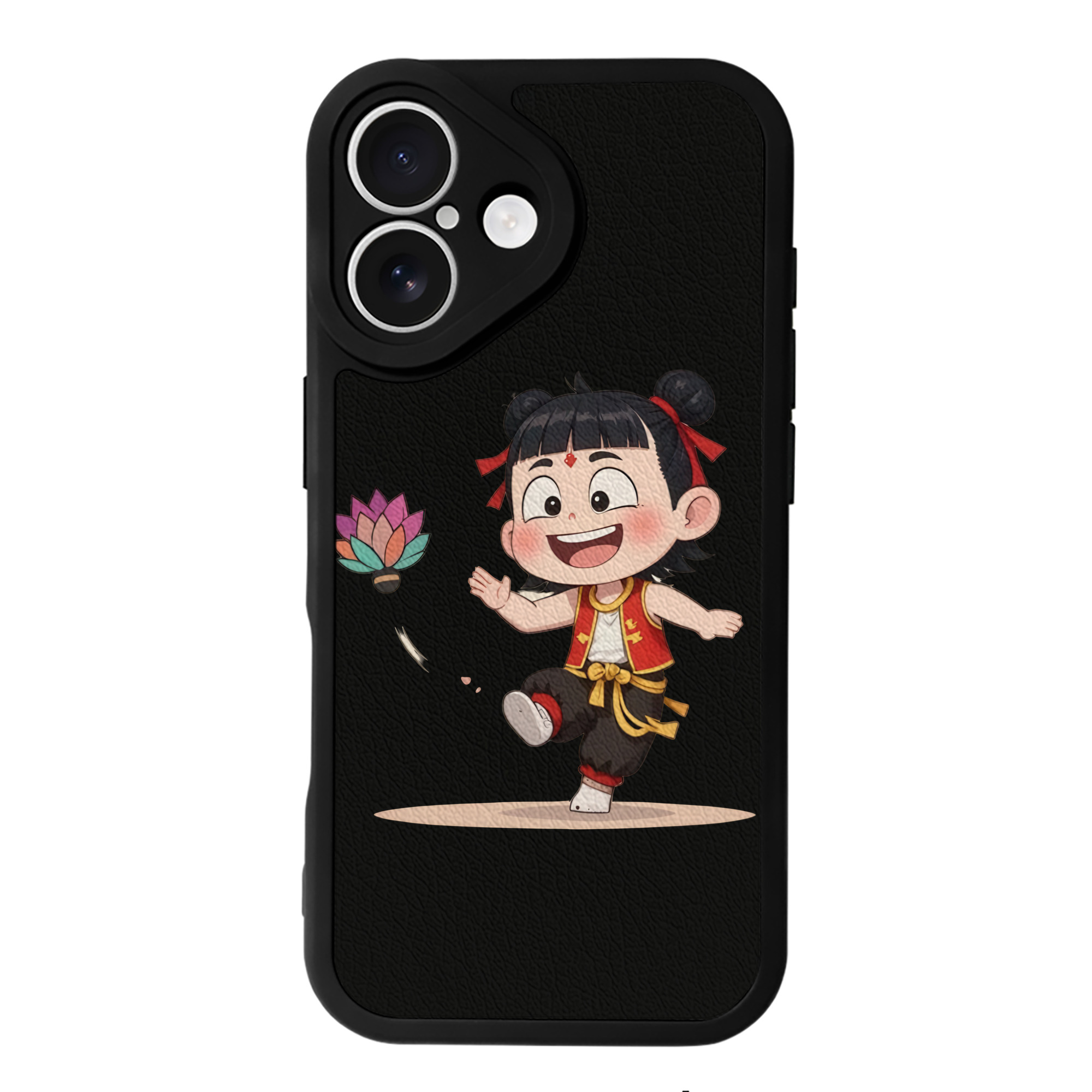 （画像用） Ne Zha 2 ナタ 魔童の大暴れ 【iPhone 16シリーズ対応】シリコンスマホケース（レザー調） 材質：シリコン